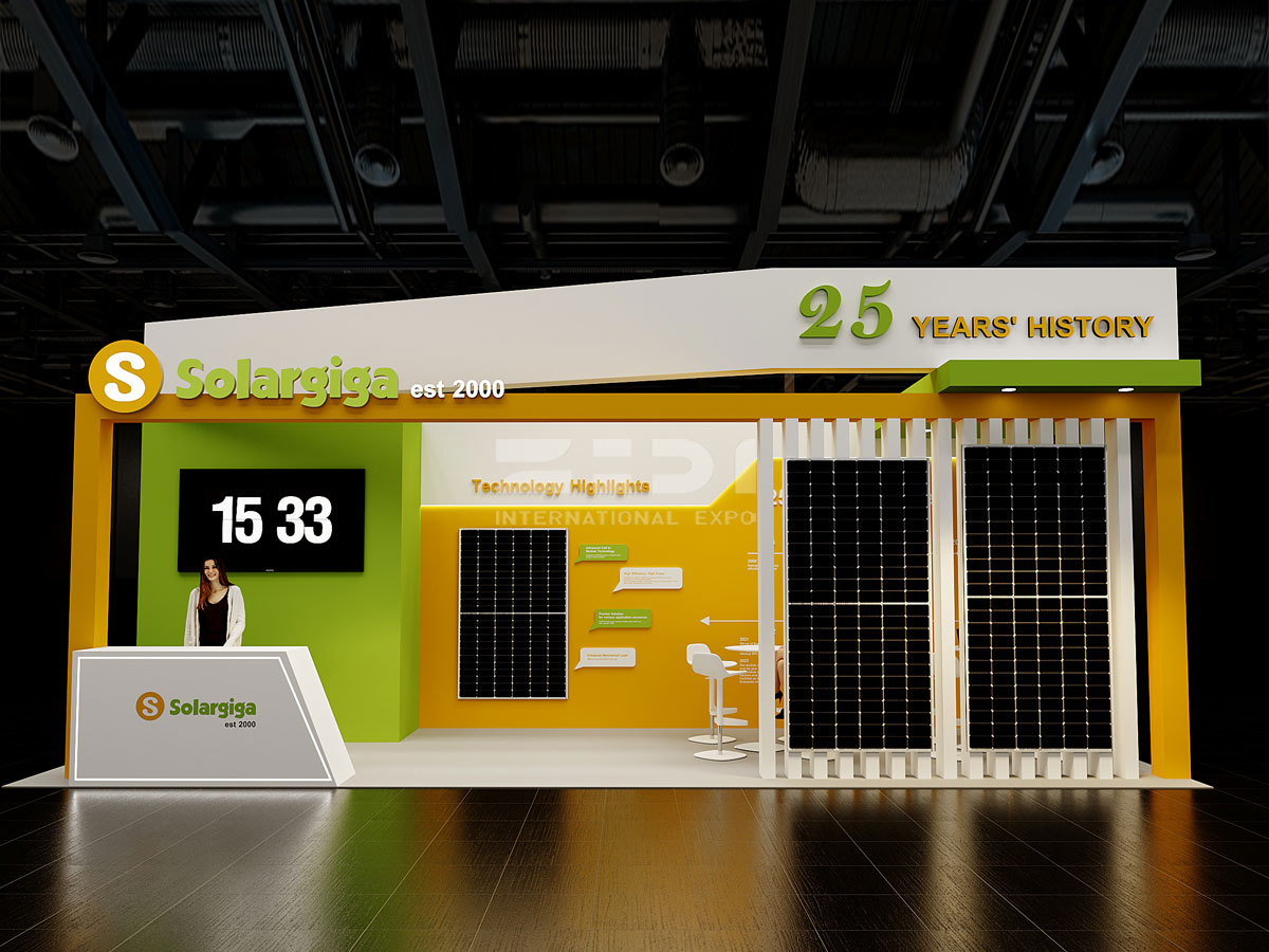 27㎡南非光伏能源展位設計
